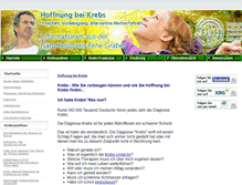Tablet Screenshot of hoffnung-bei-krebs.com